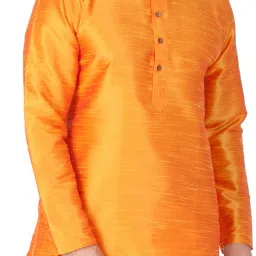 Men Solid Cotton Silk Straight Kurta-image-2