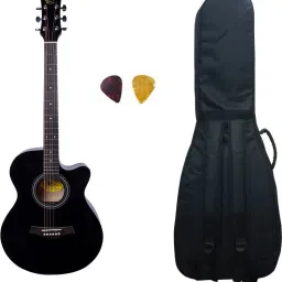 40C Maven Series Spruce Wood Black Glossy Acoustic Guitar With Bag and Picks Acoustic Guitar Bronze, Steel Rosewood Right Hand Orientation-12