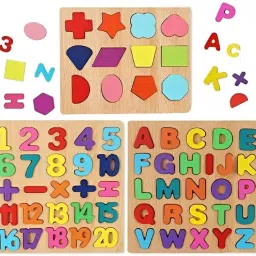 simestich Alphabet Numbers & Shapes Learning Puzzle Set image 3