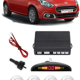 GS118 Silver Car Reverse Parking Sensor with LED Display 4 Sensor G118 Parking Sensor-image-2