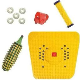 Ronofic Acupressure Massager and Exerciser Combo Sets Kit with- Wooden Foot Roller Acupressure Magnetic Stress Mat Combo Kit Massager-image-40