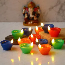 Dreamica Pack Of 12 Fancy LED Water Sensor Diya Candle-image-58