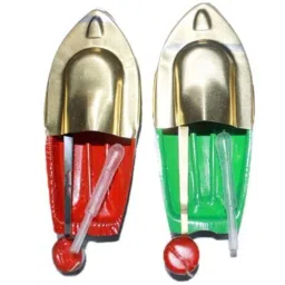 Fun steam powered tin toy boat nav pop put putt candle fuel flame with dropper-19