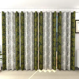 213 cm (7 ft) Polyester Semi Transparent Door Curtain (Pack Of 4)-image-60