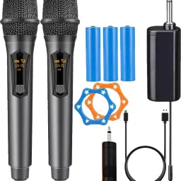 UHF Wireless Microphone, Cordless Dynamic Mic System with Rechargeable Receiver Microphone-21