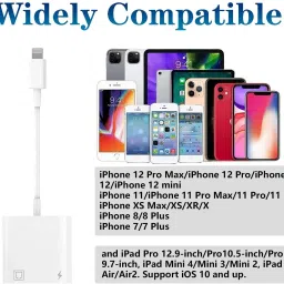 microware Lightning to Ethernet Adapter with RJ45 100Mbps and Charging for iOS12.0 above Lan Adapter image 3