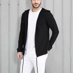 Men Straight Full Sleeve Black Shrug-image-24
