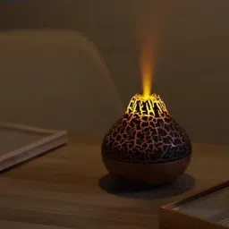 Volcano Flame Essential Oil Humidifier Colorchanging (2 Free Oil Pack) Diffuser-image-1