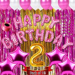 Pink Theme Birthday Decoration kit Items Set Combo for Birthday Girl, Wife-image-69