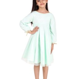 Miyo Girls Bow Detailed A-Line Dress-image-83