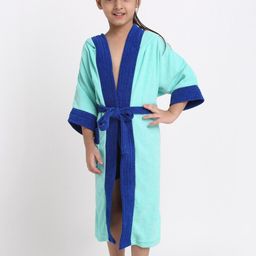 Creeva Solid Hooded Bath Robe-12