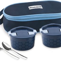 Microwave Safe Olive 2 Steam lock Steel|Washable Pouch And Leakproof 2 Containers Lunch Box-image-19