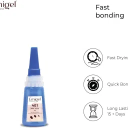 emigel professional 401 Nail Glue for Artificial Nail Extensions Rapid Fix Glue, Quick Drying image 3