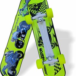 Turbo Inches Fiber Beginner Skateboard for 8 yrs & Above (Crazy Bikers) 6.6 inch x 27.6 inch Skateboard-image-65
