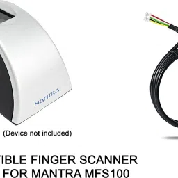 sonhufu USB C TYPE MANTRA MFS-100 Fingerprint scanner cable, 1 meter,BLACK Access Control image 5