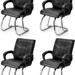Contemporary double cushion Chair for Home Office Comfortable Cushion Chair Leatherette Office Arm Chair-image-27
