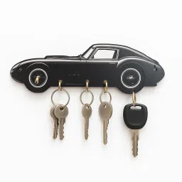 Black Retro Car Key Hanger Wood Key Holder-image-6