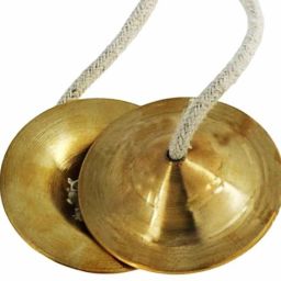 Handmade Brass Percussion Instrument With Strap - Hand Cymbals Manjeera/Manjira Pair - Indian Musical Instrument Kartal Instrument-11