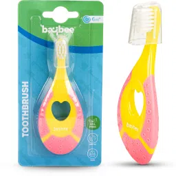 Ultra Soft Infant Baby Training Toothbrush Set with Soft Bristles Easy Grip Pink Ultra Soft Toothbrush-14