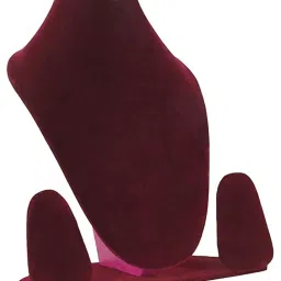 Necklace Jewellery Dummy Maroon Velvet Finish Display Stand (8 Inch) Jewellery Organizer-14