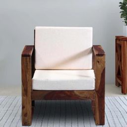 woodsworth from pepperfry Avian Sheesham Wood 1 Seater Sofa In Provincial Teak Finish-picture-36
