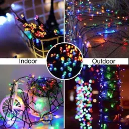 aj enterprises 400 LEDs 50.8 m Multicolor Color Changing, Flickering, Steady String Rice Lights image 3
