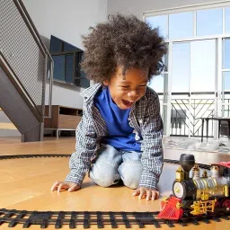 inos CHOOCHOO Toy Train Set with Long Track, Realistic Smoke & Sound Effects image 5