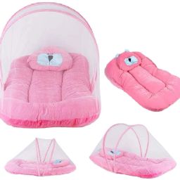 dimri creations Nylon Kids Washable Infants Washable Soft and Comfortable New Born Baby Bedding Set Mosquito Net Mosquito Net image 2