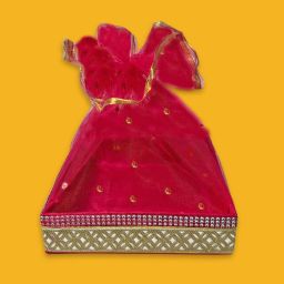 With Fabric Embellishments, Used For Storage organiser, Gift hamper decoration Wooden Fruit & Vegetable Basket-41