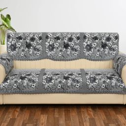 Velvet Floral 3 Seater Sofa Cover-image-28
