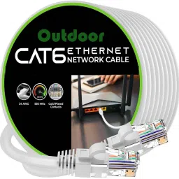Sadow LAN Cable 40 m Outdoor 40 Meter CAT-6 Network RJ45 Ethernet Patch Cord-image-0