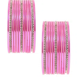NMII Set Of 26 Textured & Crystal-Studded Crystals Bangles image 5