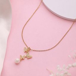 Jazz and Sizzle Gold-Plated Contemporary Pendant With Chain-image-83