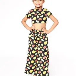 BAESD Girls Conversational Printed Crop Top with Trousers-82