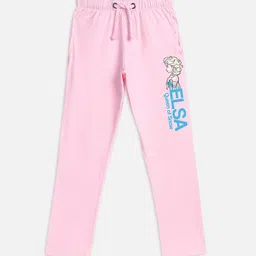 Kids Ville Girls Pink & Blue Frozen Printed Lounge Pants-image-33