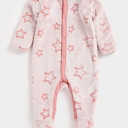 mothercare Infant Girl Fleece Star Printed Sleepsuit-image-16