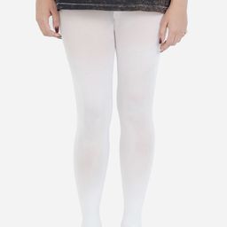 Bonjour Girls White Solid Stockings-image-20
