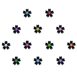 Comet Busters Set of 12 Multicolored Floral Bindis image 1