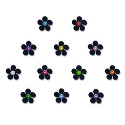 Comet Busters Set of 12 Multicolored Floral Bindis image 1