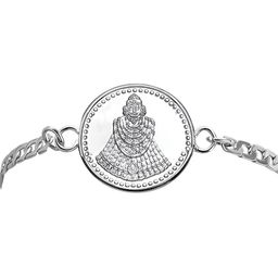 Pray Everyday Unisex Silver-Plated Khatu Shyam Ji Link Bracelet-image-37