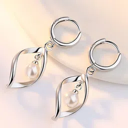 MYKI Silver-Plated Contemporary Hoop Earrings-15