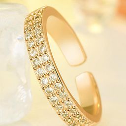 MYKI Gold-Plated CZ-Studded Adjustable Super Band Finger Ring-picture-22