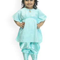 Freesia Array Girls Keyhole Neck Kaftan With Dhoti image 5