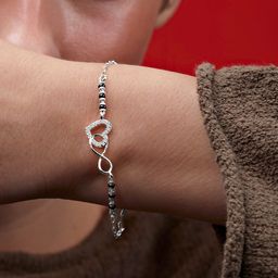 MINUTIAE Silver-Plated Crystals Link Bracelet-48