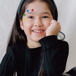 Comet Busters Multicoloured Embellished Reusable Star-Shaped Designer Stickers - 12 Pcs image 4