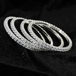 LAVAZZA Set Of 4 CZ American Diamond Studded Bangles-10