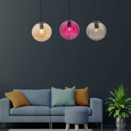 kapoor lampshades Venus Frances Multicolour Glass and Metal Cluster Hanging Light-picture-1