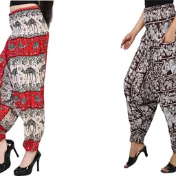 narnari Printed Rayon Women Harem Pants-picture-12