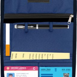 Men & Women Travel Blue Canvas Document Holder-image-9
