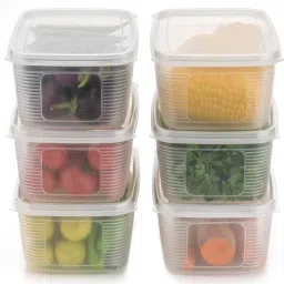 Plastic Fridge Storage Basket Box Freezer Containers Food Dry Fruit Vegetables 1800ml Storage Basket-48